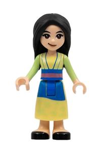 Mulan - Mulan with a yellowish green and bright light yellow robe with black shoes - dp149
