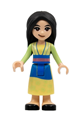 Mulan - yellowish green and bright light yellow robe, black shoes - dp149