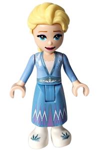 Elsa - Elsa wearing a medium blue skirt and white shoes - dp153