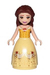 Belle - Belle with a dress featuring red roses, sleeveless, and a closed mouth smile - dp155