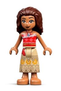 Moana - Moana - printed skirt, dark brown hair - dp163
