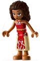 Moana - Red and Tan Top and Long Skirt with Feathers - dp171