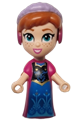 Micro doll Anna wearing a magenta dress - dp182