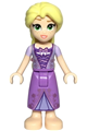 Mini Doll Rapunzel with a bright pink flower - dp186