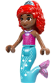 Ariel, Mermaid wearing a magenta top and a medium azure tail - dp193