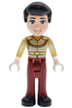 Mini doll Prince Charming wearing a tan shirt with a medium nougat mouth - dp206