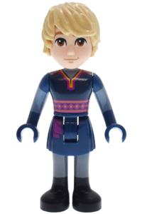 Kristoff - Kristoff wearing a dark blue tunic with black boots and sand blue sleeves, sporting a medium nougat smile - dp208