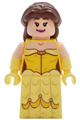 Belle minifigure wearing a dress with gold sparkles - dp213