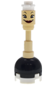 Fifi (Babette) with dark red lips wearing a white flower top - dp222