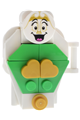 Wardrobe with bright green doors and a printed round face - dp223