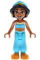 Jasmine wearing a top with sparkles and gold trim, with an open mouth expression - dp224