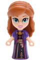 Micro doll Anna wearing a dark purple dress - dp228