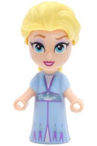 Elsa - Elsa micro doll wearing a bright light blue dress with an open mouth smile - dp230