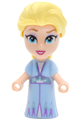 Elsa micro doll wearing a bright light blue dress with an open mouth smile - dp230