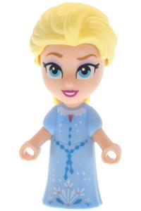 Elsa Micro Doll - Elsa - Micro Doll, Bright Light Blue Dress with Beaded Belt, Open Mouth Smile - dp233