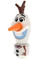 Olaf micro doll with a bright light blue mouth and a leaf bow tie - dp234