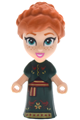 Micro doll Anna wearing a dark green dress - dp235