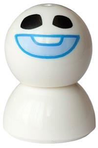 Snowgie - Snowgie with a bright light blue smile, dark azure outline, and dome top - dp238