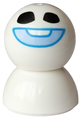 Snowgie with a bright light blue smile, dark azure outline, and dome top - dp238