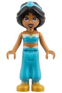 Jasmine - Jasmine with an open mouth wearing a plain tiara and a top with sparkles and gold trim - dp241