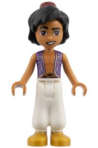 Aladdin - Aladdin with medium nougat skin, wearing a vest and belt with gold filigree - dp242