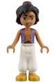 Aladdin with medium nougat skin, wearing a vest and belt with gold filigree - dp242