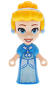 Cinderella micro-doll wearing a dark azure dress - dp246