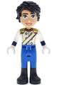 Prince Eric with medium tan skin, wearing a uniform with gold epaulettes and blue trousers - dp256