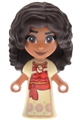 Moana micro-doll in sienna wearing a dress with copper flowers - dp258
