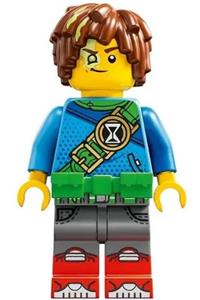 Mateo Minifigure - Mateo with a bright green utility belt - drm003