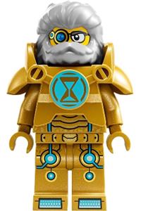 Mr. Oz Minifigure - Mr. Oz wearing a gold suit and armor - drm035