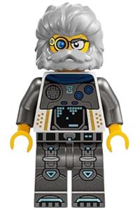 Mr. Oz Minifigure - Mr. Oz wearing a white and pearl dark gray suit - drm088