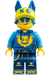 Logan Minifigure - Logan minifigure wearing a blue hoodie - drm091