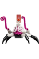Cyber Brain Spider with 4 legs and magenta appendages - drm094