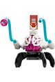Cyber Brain Spider with four legs, medium azure appendages, and black claws - drm095