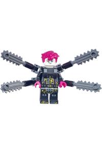Dooper Minifigure - Dooper minifigure with a backpack equipped with chainsaws - drm097