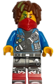 Mateo wearing a dark azure jacket and a red bandana - drm098
