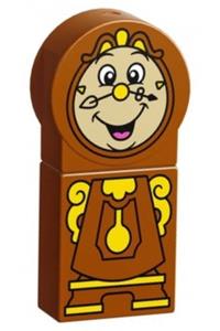 Duplo Cogsworth - Disney princess Duplo figure with Cogsworth featuring a yellow pendulum - dupclock02