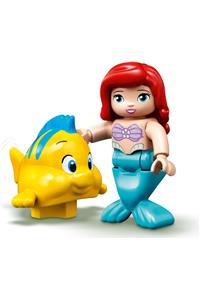 Duplo Ariel - Disney Princess Duplo figure of Ariel / Arielle with a medium azure tail - dupmermaid02