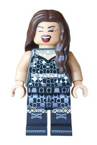 Olivia Rodrigo Minifigure - Olivia Rodrigo minifigure wearing a black and silver outfit - edi011