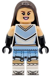 Olivia Rodrigo Minifigure - Olivia Rodrigo wearing a bright light blue and white outfit - edi014