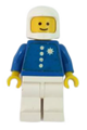 Coast Guard pilot with a white classic helmet and torso sticker featuring 4 buttons and a badge - env001