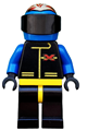 Blue Extreme Team member wearing a blue flame helmet with white bangs - ext001