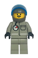 Gray minifigure from the Extreme Team theme with a dark gray helmet - ext003a