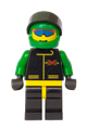 Max Extreme Team with a plain green helmet, green torso, and black legs with yellow hips - ext006