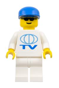 TV Logo Large Pattern, White Legs, Blue Cap ext011