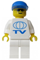 TV Logo Large Pattern, White Legs, Blue Cap - ext011