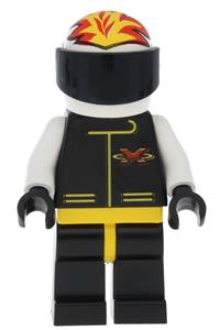 Extreme Team Member Minifigure - Minifigure with a white flame helmet from the Extreme Team theme - ext012