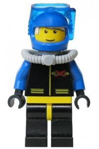 Extreme Team Diver Minifigure - Blue diver minifigure from the Extreme Team theme - ext014