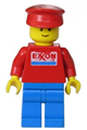 Exxon minifigure with blue legs and a red hat - exx002